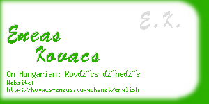 eneas kovacs business card